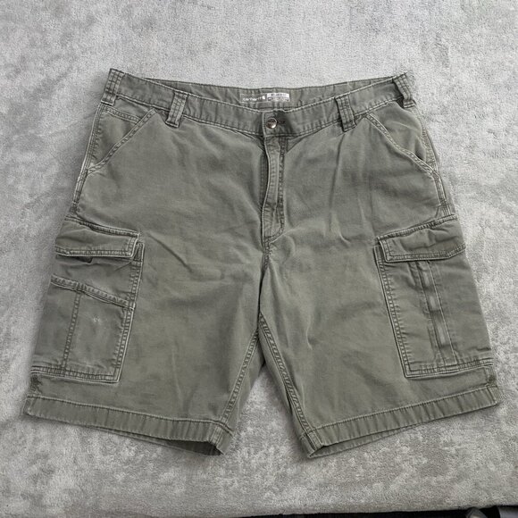 Carhartt Shorts Men 40 Rugged Flex Relaxed Fit Canvas Utility Workwear Green 10” - Picture 1 of 12